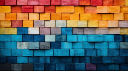 A full-frame picture of a wall that is multicolored.