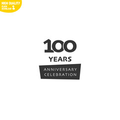 Creative 100 Year Anniversary Celebration Logo Design