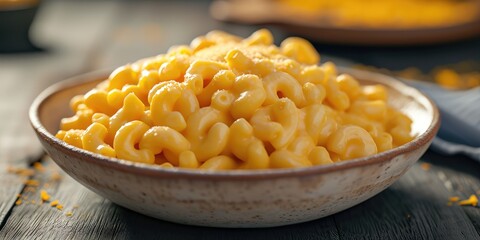 mac n' cheese pasta in a bowl