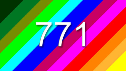 771 colorful rainbow background year number