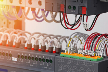 Connection of electronic modules using electrical insulated wires.Sunflare.