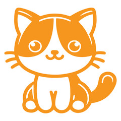 cat with heart vector design
