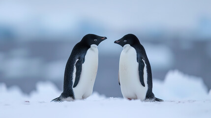 emperor penguin in polar regions	
