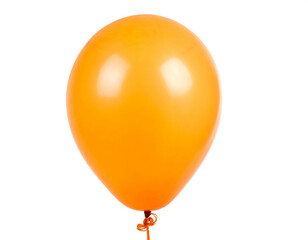 Orange Luftballon isoliert auf weißem Hintergrund, Freisteller