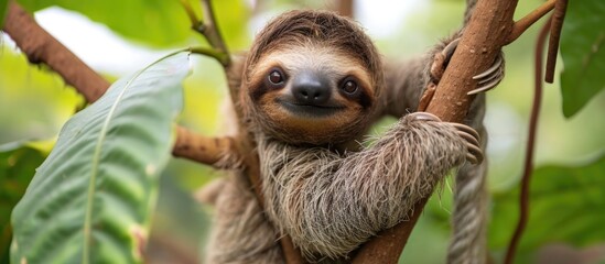 Infant sloth - obrazy, fototapety, plakaty