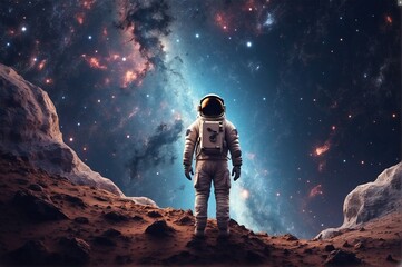 Astronout explore space background