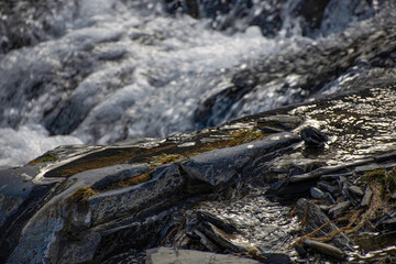 water on the rock