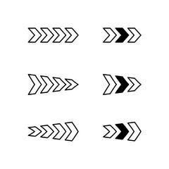 Set of arrow icon vector design