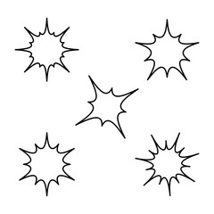 Explode line icon vector illustration