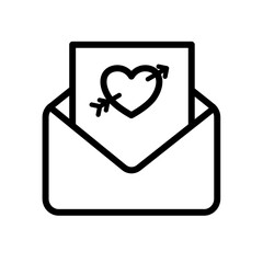 love letter - vector icon