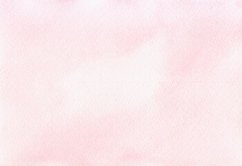 A delicate peach watercolor abstract background painted by hand. An empty, clean banner with space for text, design and decoration. The texture of watercolor on paper. Template for a business card
