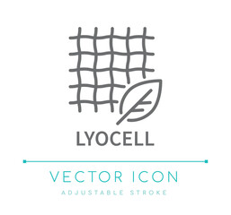 Lyocell Textile Vector Line Icon