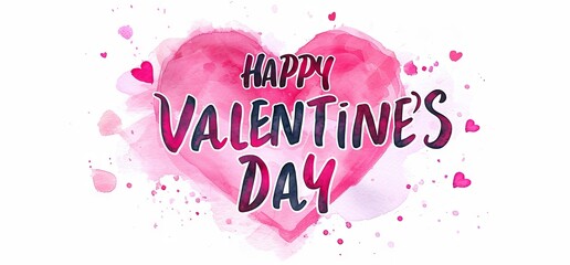 pink heart valentine's day background Generative AI