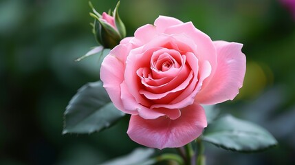 A close-up of a stunning pink rose
