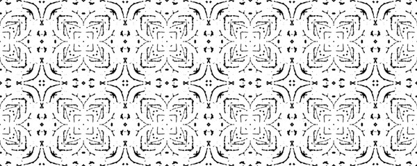 Native Dark Scribble Vector. Black Color Tribal Boho Batik. Ethnic Native Dark Pattern. Seamless Ink Print. Black Colour Ink Doodle Texture. Simple Geometric Pattern. Abstract Ink Watercolor Design