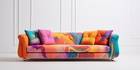 Gorgeous couch on a white backdrop.