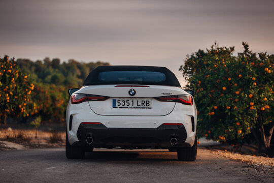 BMW 430i G23 convertible on the roads in Spain