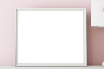 Obraz premium Mock up frame in kids room, 3d render 