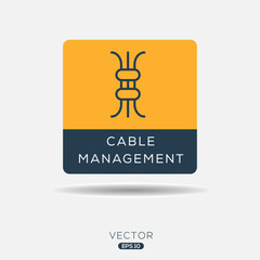 Cable management Icon, Vector sign.