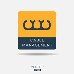 Cable management Icon, Vector sign.