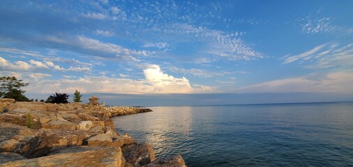 Inuksuk on Rocky Georgian Bay coast 
