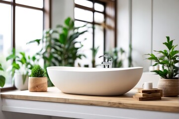 White bathroom interior