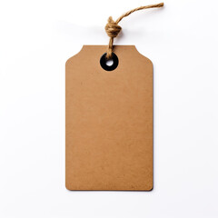 tag, address, price tag made of cardboard paper on a white background, layout for filling