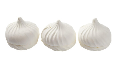 Obraz premium Meringue isolated on a transparent background.