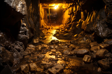 Gold mine full of gold, old gold mine, gold bars, left behind gold in mine