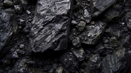 Bituminous coal in a coal mine.    