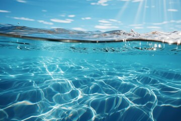 Background of sea clear blue water