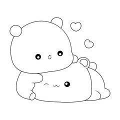 happy valentine's day coloring page line art 