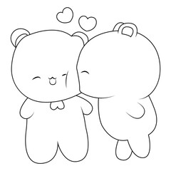 happy valentine's day coloring page line art 
