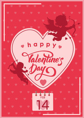 Valentine's Day vector design for greeting cards, flyers, posters. Vector illustration 02
