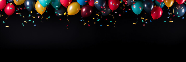 confetti black background