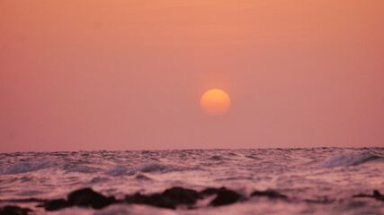 Sol al atardecer 