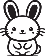 rabbit with carrot art vector design