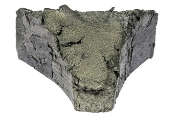 99.9% fine holmium isolated on white background