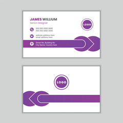 Seamless, sleek, eye catching, creative, minimalist double sided modern business card design template.