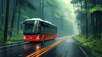 Obraz premium bus, intercity bus, urban transport, public transport, travel