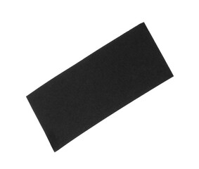 Blank black business card isolated on white. Mockup for design