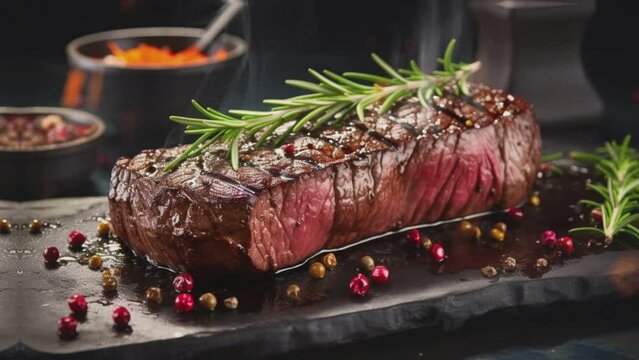 Hot Succulent fillet steak and roast vegetables | Generative AI