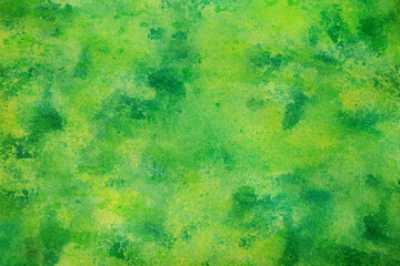Green yellow lime abstract watercolor pattern. Color. Artistic background for design. Daub, stain, splash, mix, water, paint, liquid. Grunge. Spring summer greenery bloom. Bright shades. Template. - obrazy, fototapety, plakaty