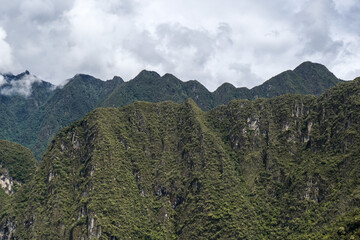 Naklejka premium Montaña Machu Picchu, ruinas incas de Machu Picchu Cuzco