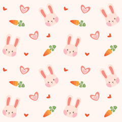 seamless pattern with rabbits