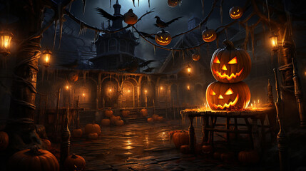 pumpkin, Halloween party , Generate AI