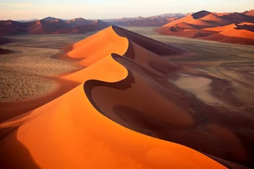 Keuken foto achterwand Warm oranje Fascinating travel spot in Africa: Sossusvlei, Namibia, offers surreal, psychedelic landscapes. Generative AI