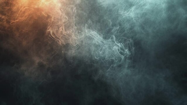 smoke on black background, Seamless and infinity looping video animation background. Generative Ai 