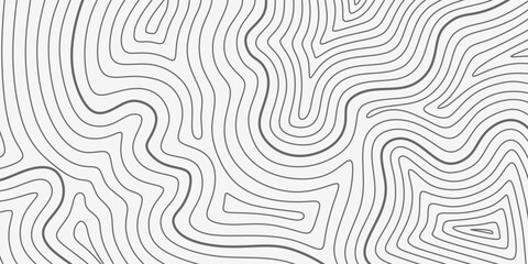 Topographic contour map background, Hand drawn line geographic grid map. Topography linear map and geography scheme contour drawing. Topography stylized height in minimal style. Vector
