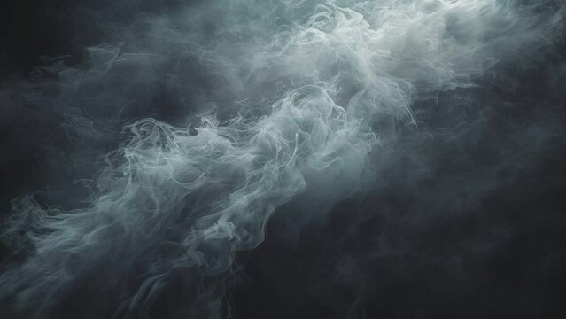 smoke on black background, Seamless and infinity looping video animation background. Generative Ai 